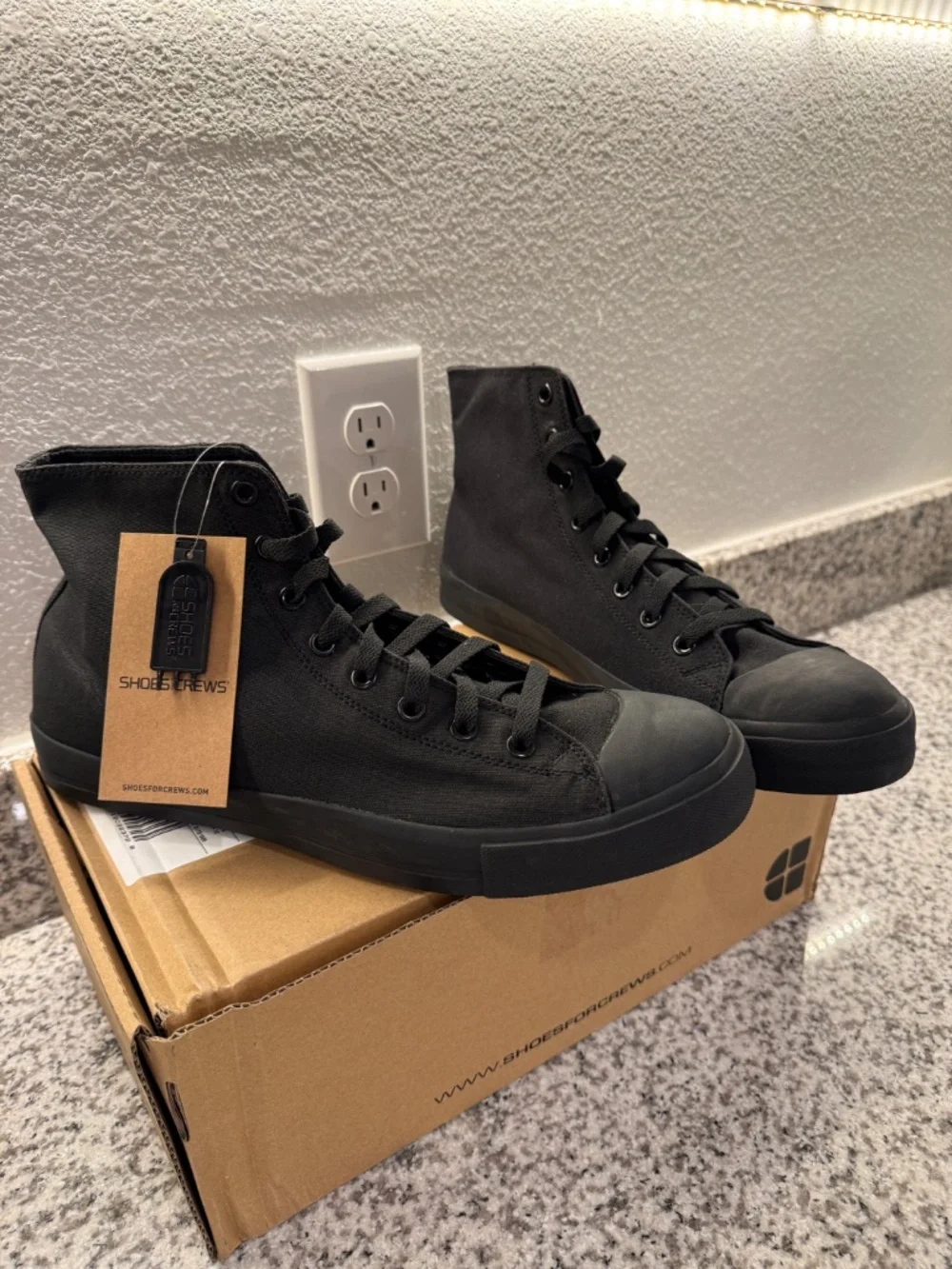 Shoes For Crews Pembroke Canvas High Top Work Shoes Men's 12 Women's 13.5 NWT
